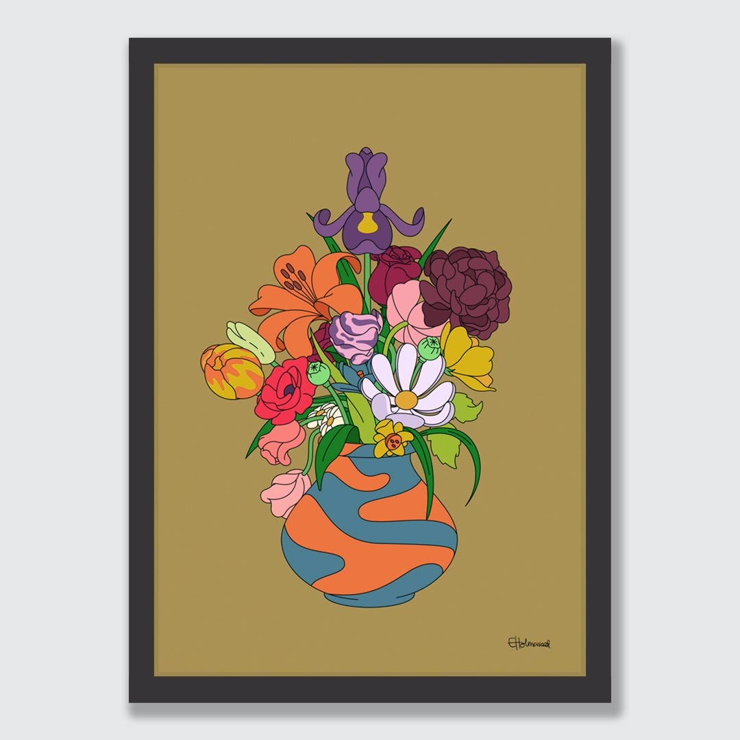 Srsly Flowers Art Print by Emile Holmewood
