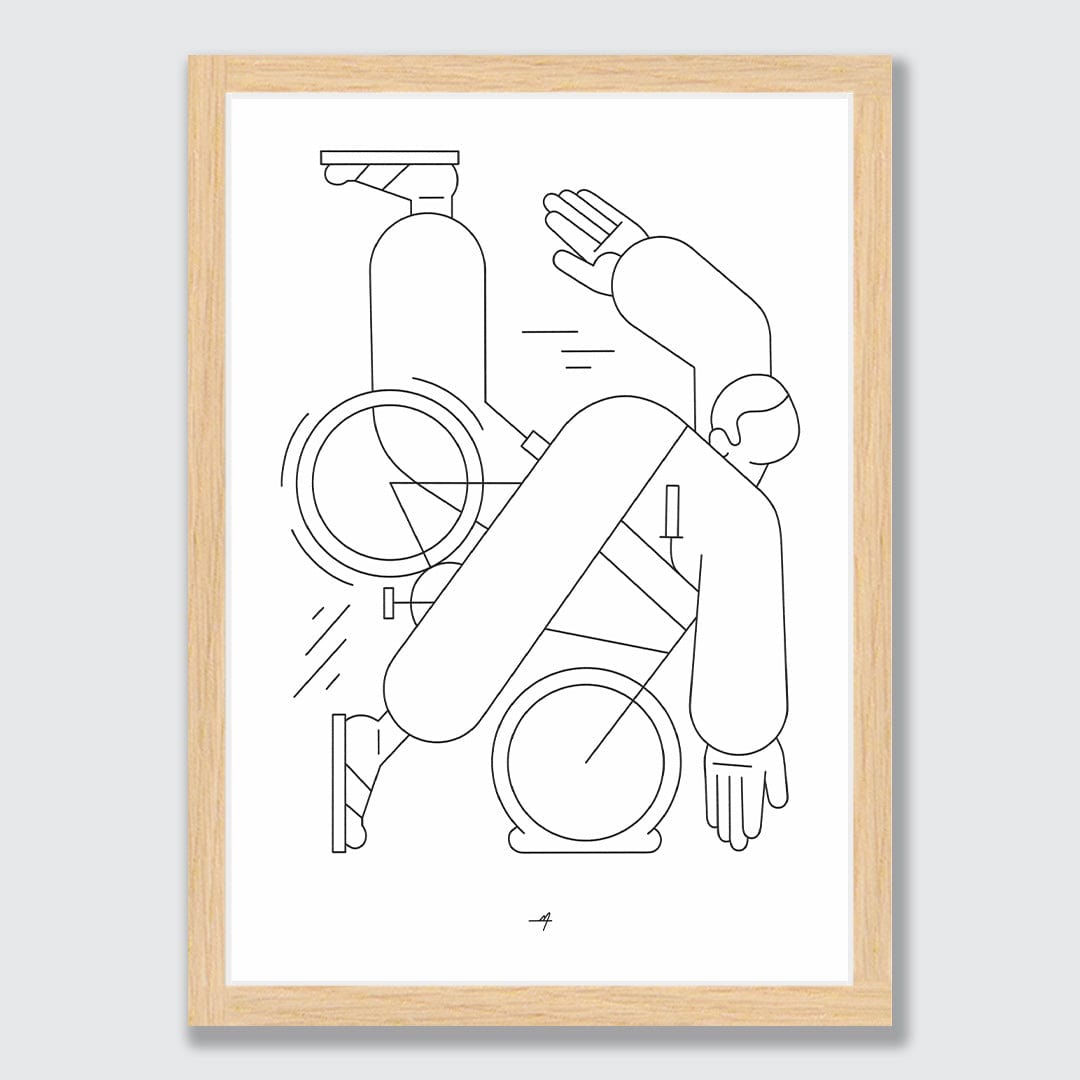 The Bike Art Print by Matt Jennings