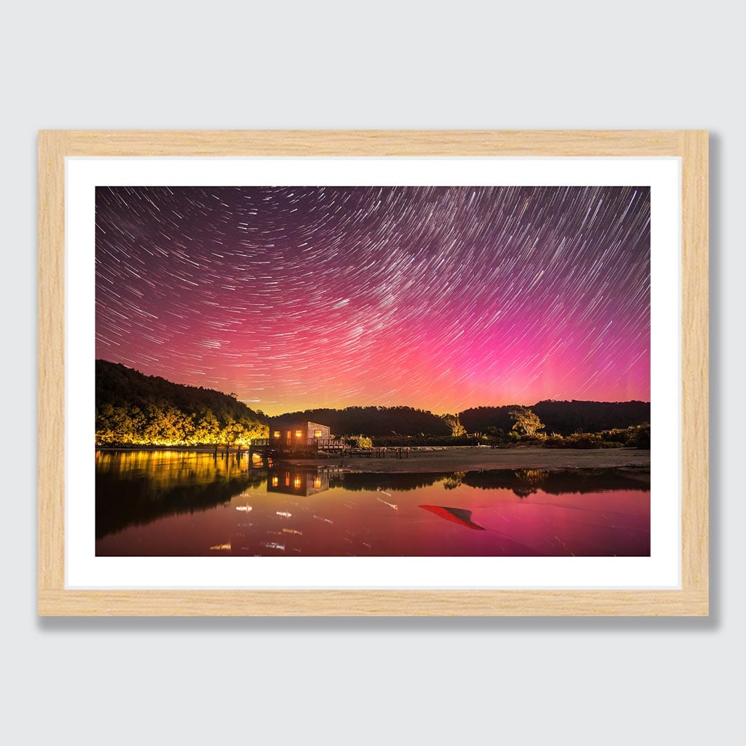 The Boatshed – Okarito Photographic Print by Mike Mackinven