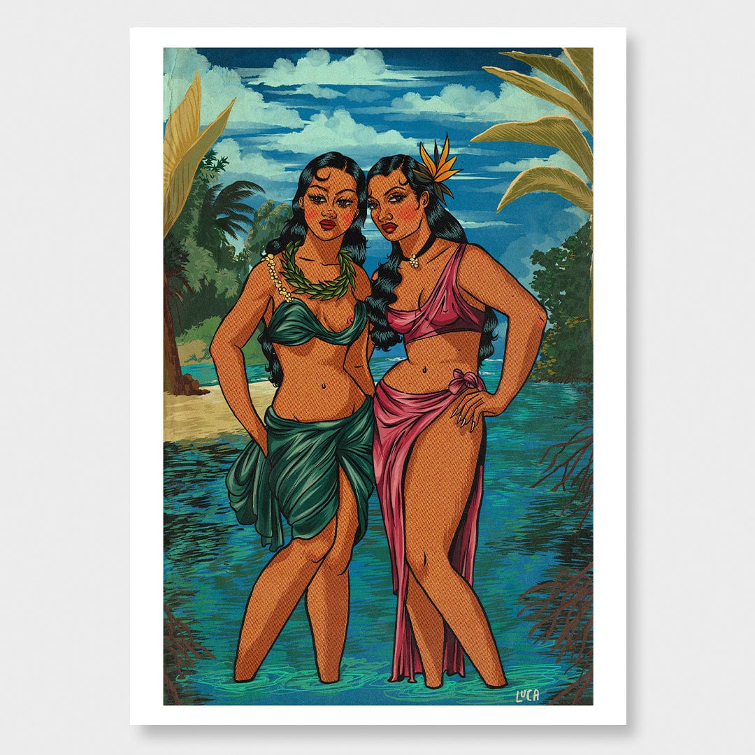 The Ladies of Pearl Lagoon Art Print by Luca Walton
