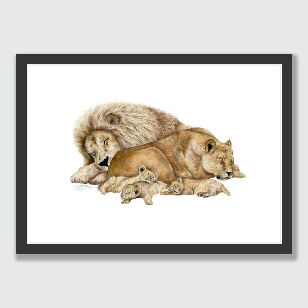 The Lion Sleeps Tonight Art Print by Olivia Bezett
