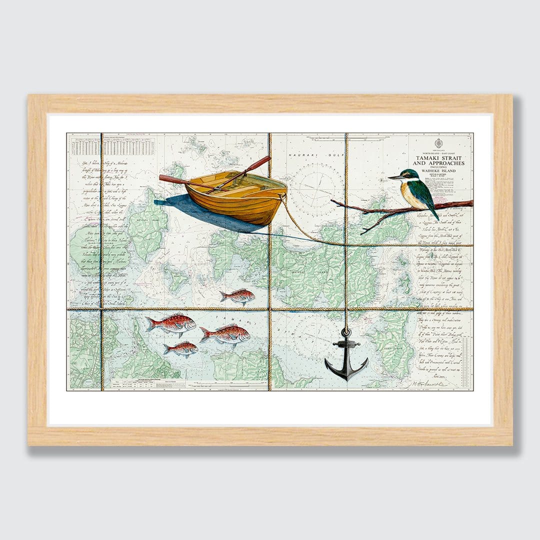 Waiheke Art Print by Justine Hawksworth