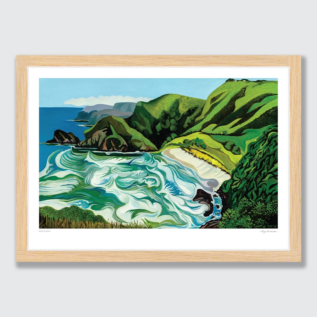 Whites Beach Art Print by Guy Harkness
