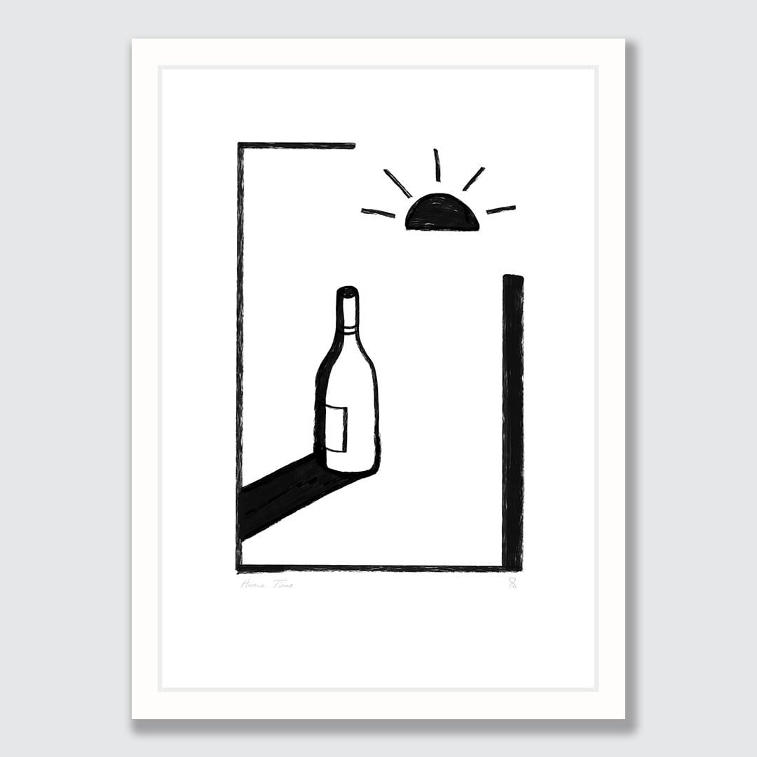Wine o&#39; Clock Art Print by Home Time