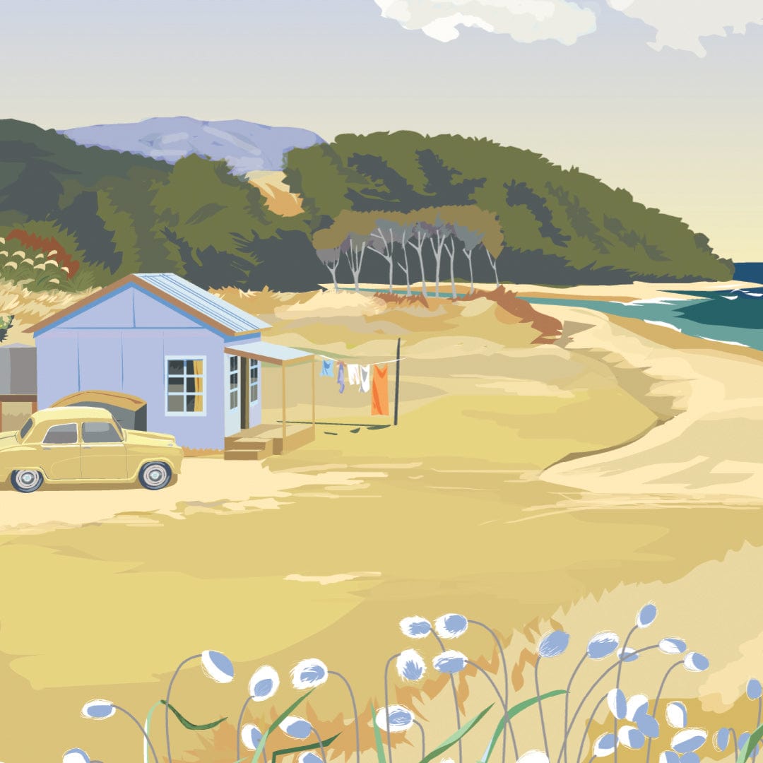 At The Bach Art Print by Rosie Louise & Terry Moyle