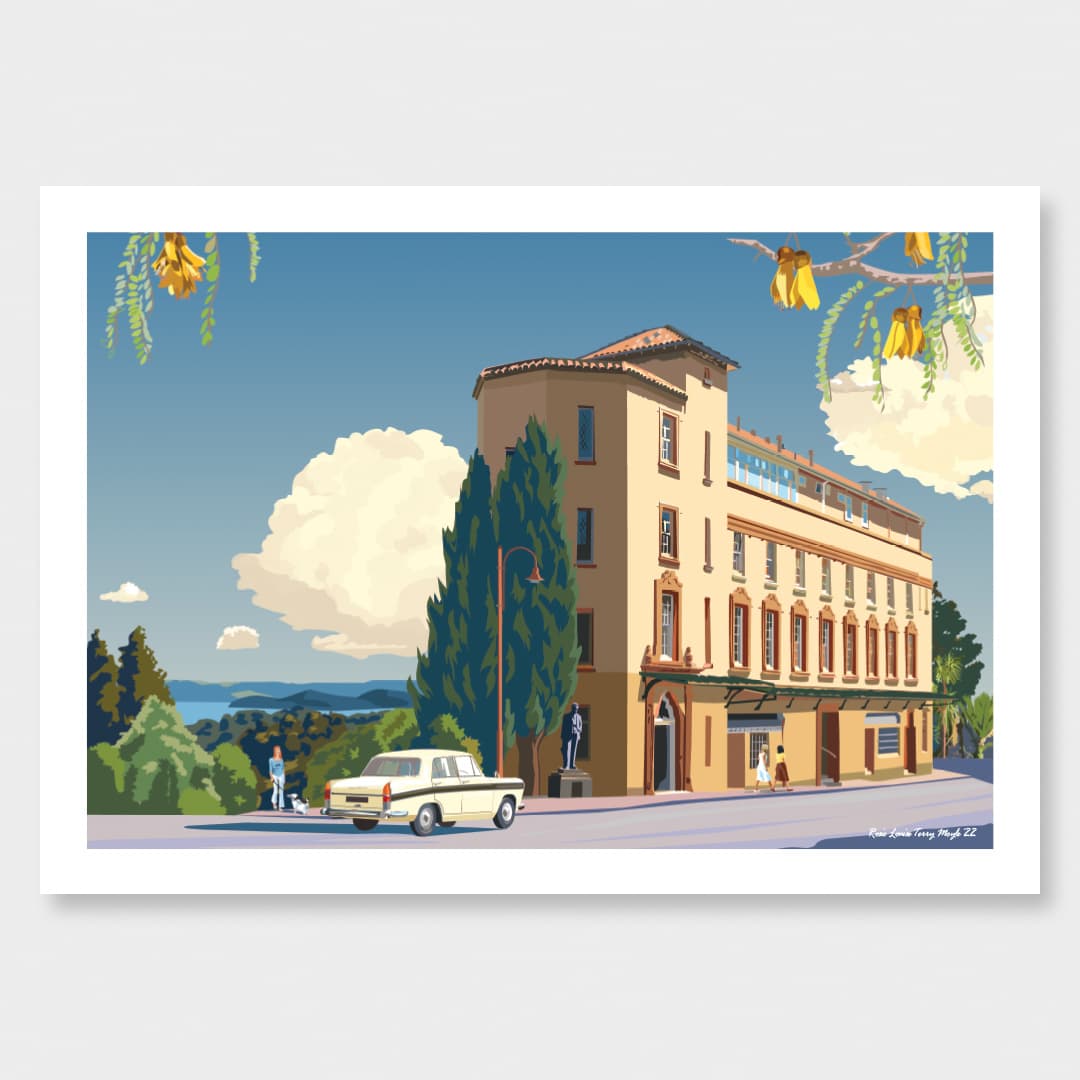 Auckland Lopdell House Art Print by Rosie Louise & Terry Moyle