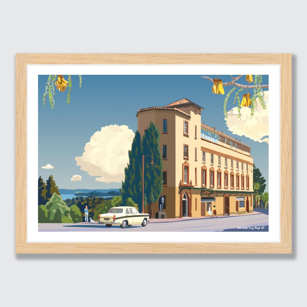 Auckland Lopdell House Art Print by Rosie Louise &amp; Terry Moyle