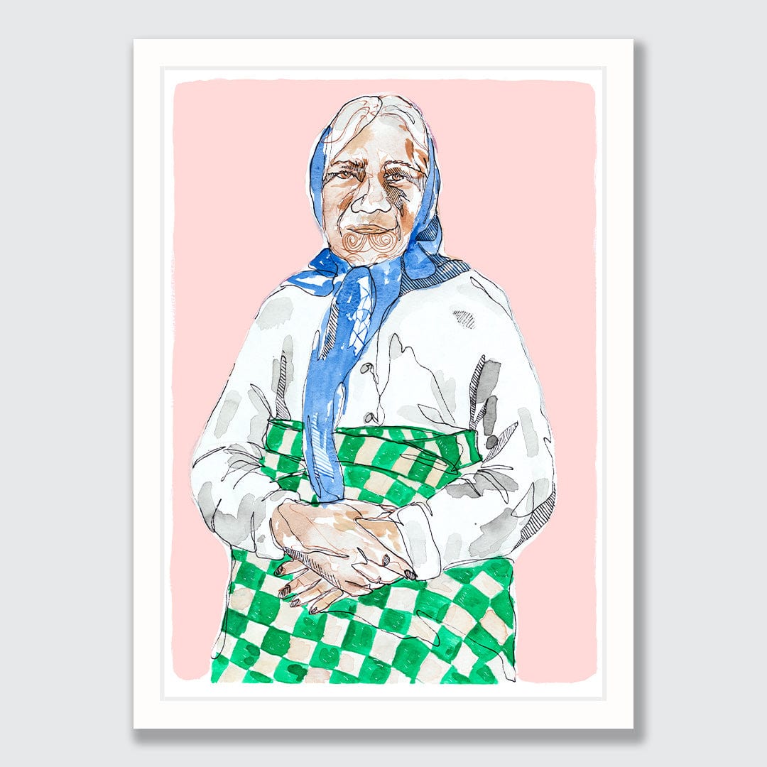 Auntie Queenie Art Print by Makus Art