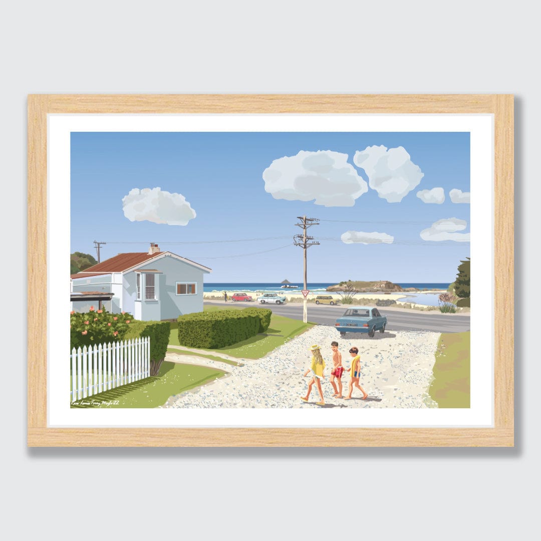 Brighton Beach Summer Art Print by Rosie Louise & Terry Moyle
