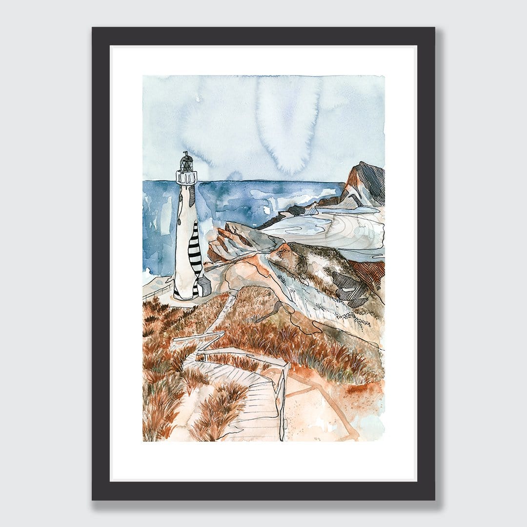 Castle Point Lighthouse Art Print by Makus Art