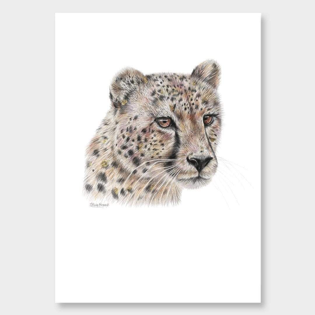 Cheetah Art Print by Olivia Bezett