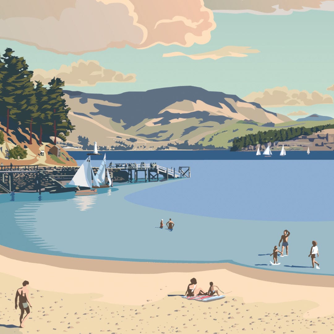 Corsair Bay 1960s Art Print by Rosie Louise & Terry Moyle