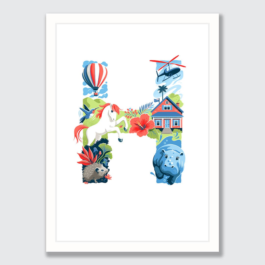 H is For Art Print by Julia Murray
