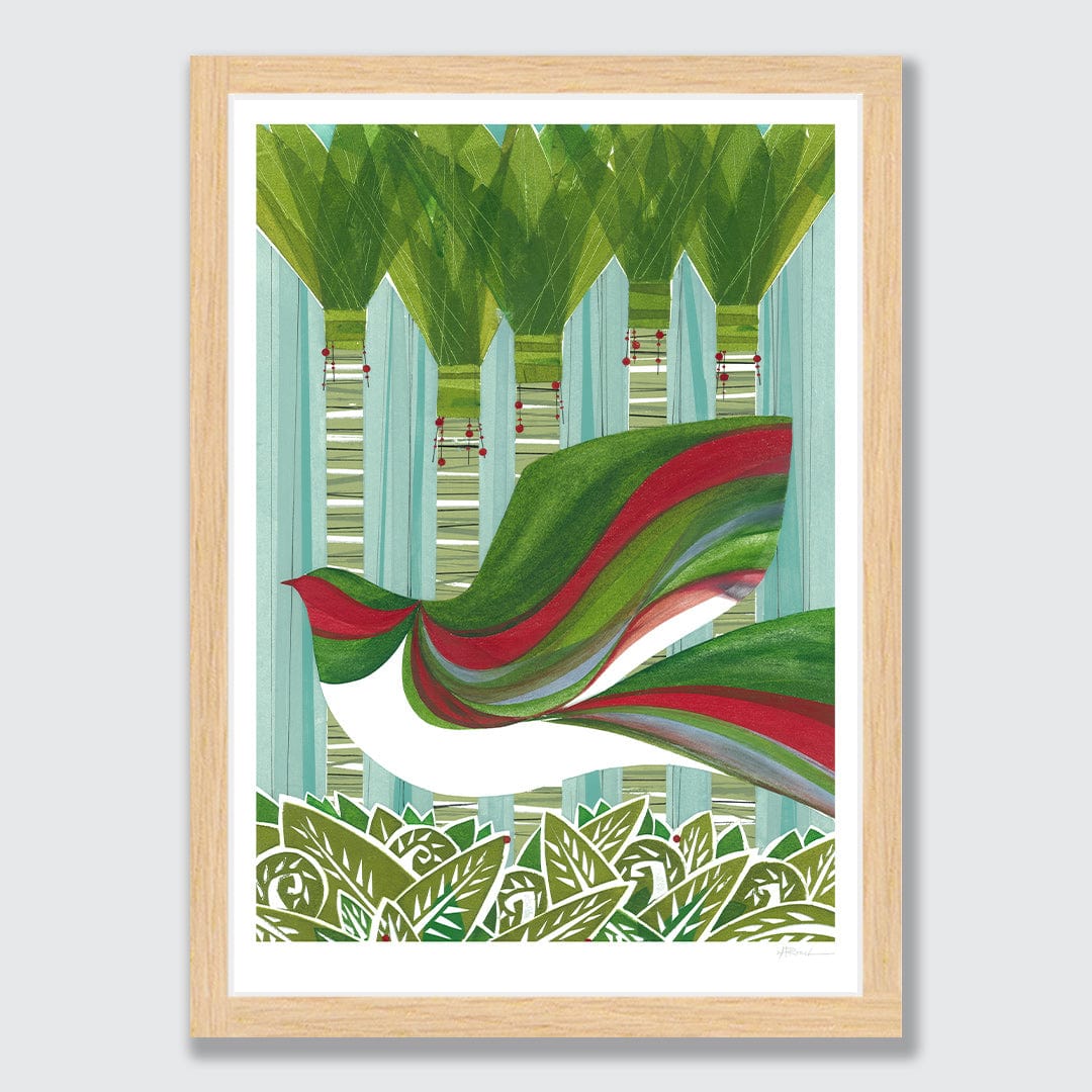 Kereru In Nikau Art Print by Holly Roach