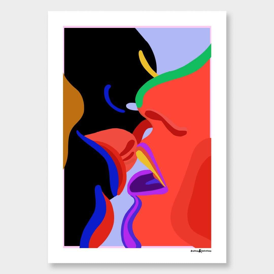 Kiss Art Print by Restless & Infectious