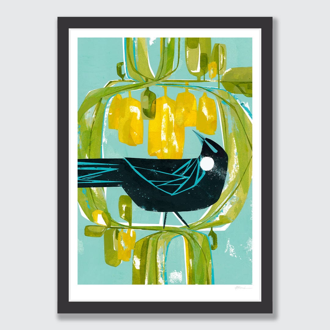 Kowhai Nest Art Print by Holly Roach
