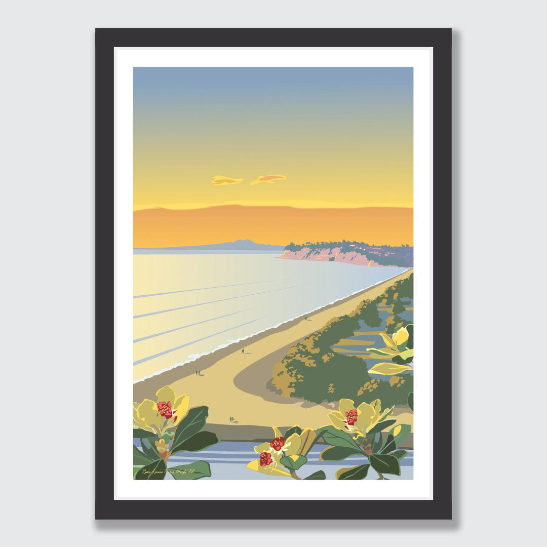 Long Bay Sunrise Art Print by Rosie Louise & Terry Moyle
