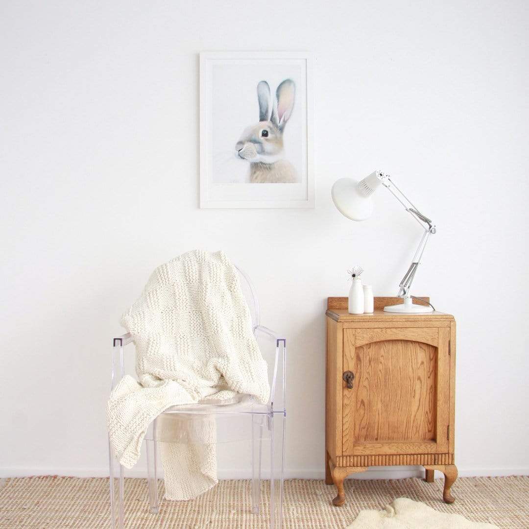Ambrose Rabbit Art Print by Margaret Petchell