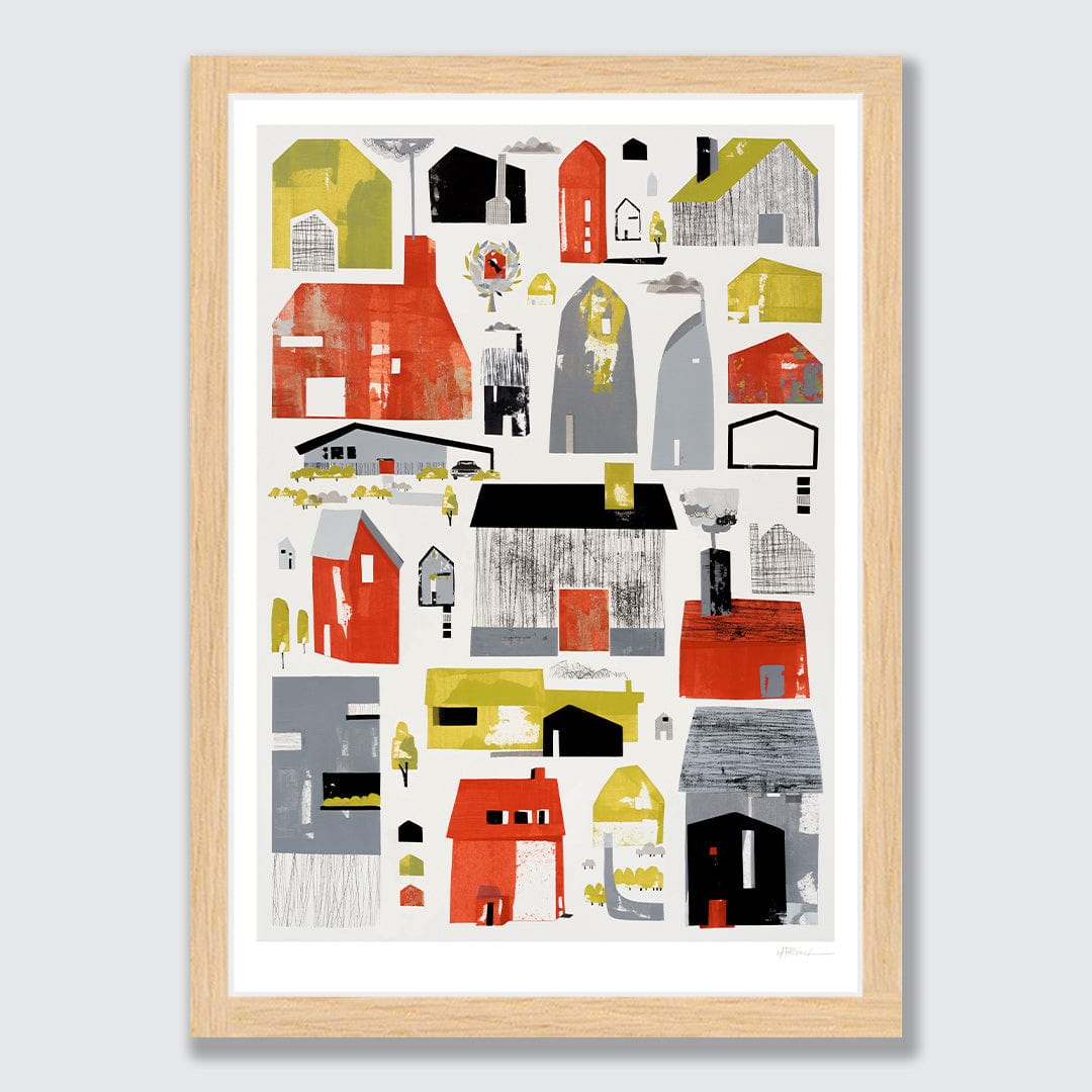 Safe as Houses Art Print by Holly Roach