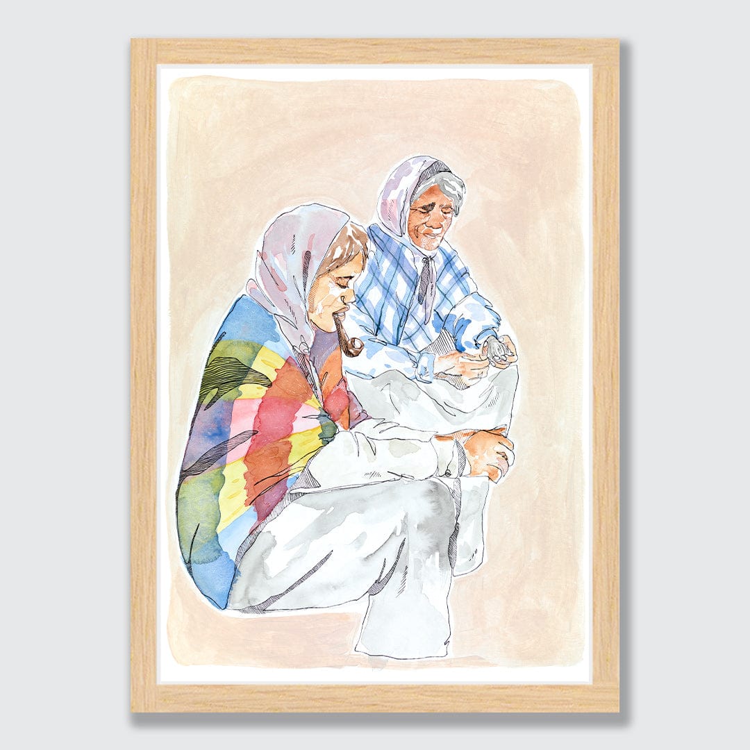 Shucking Pipi Art Print by Makus Art