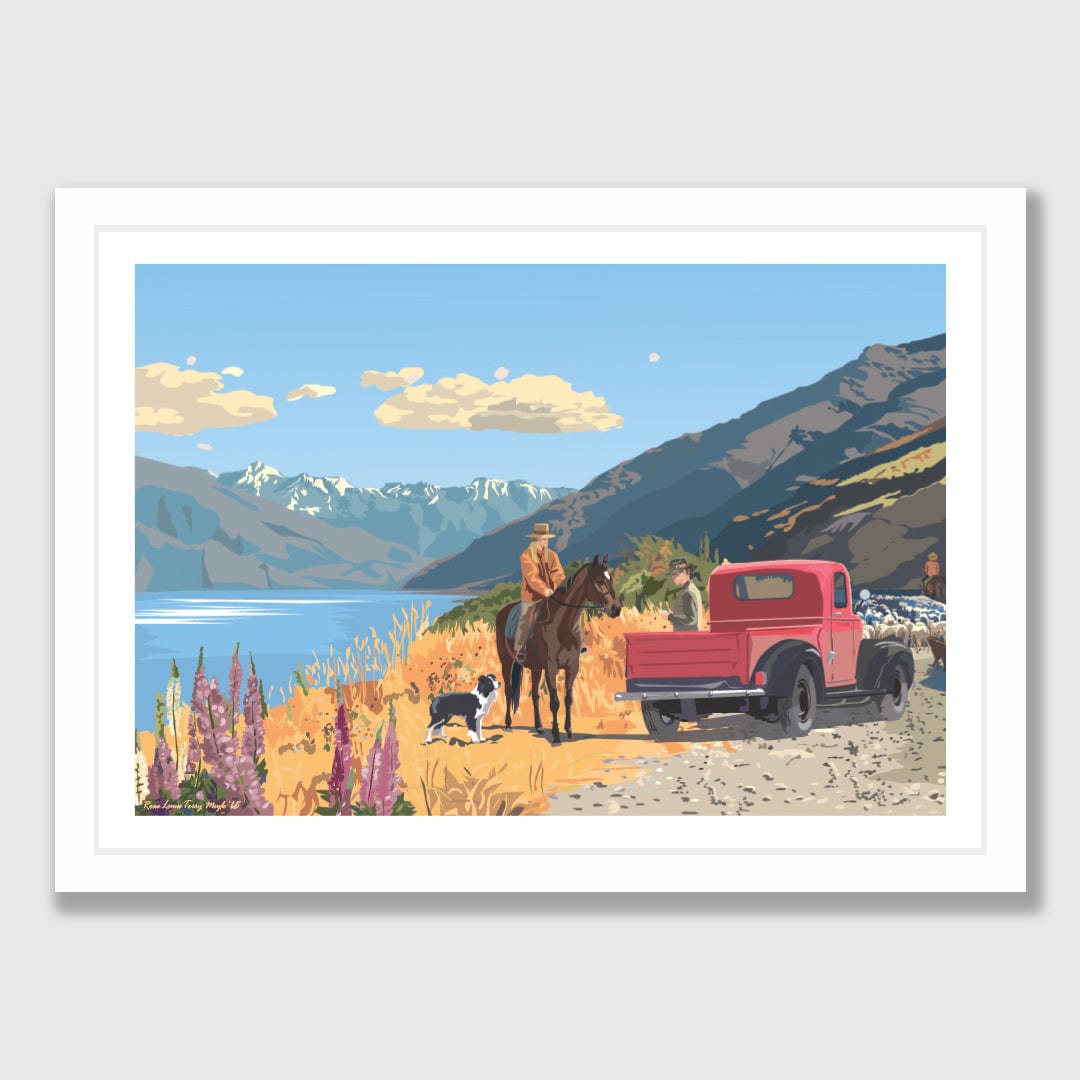 Wanaka Road Art Print by Rosie Louise &amp; Terry Moyle