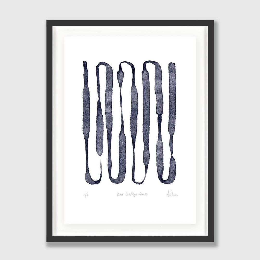 Wave Counting - Oneroa Limited Edition Art Print by Sarah Parkinson