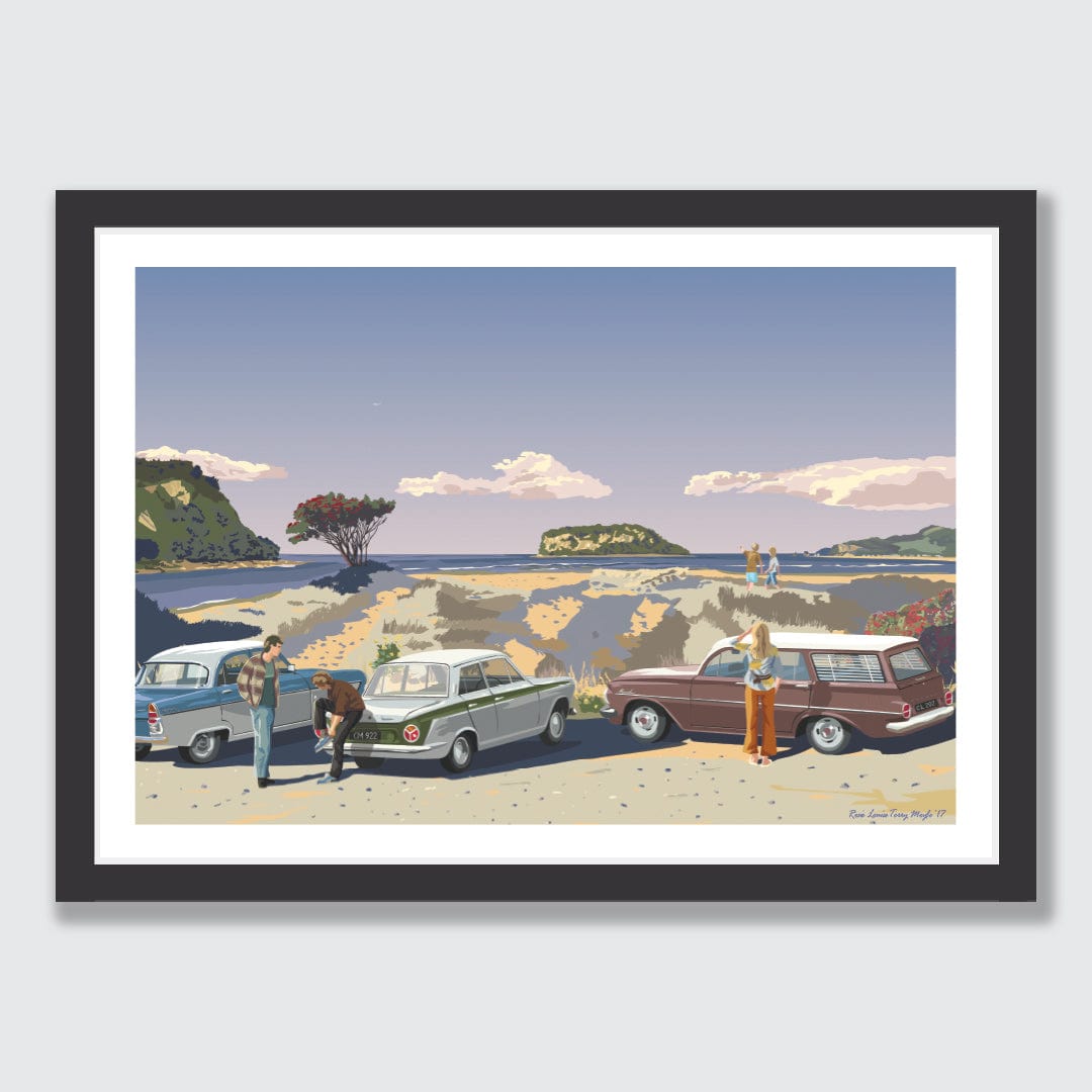 Whangamata Beach Golden Art Print by Rosie Louise & Terry Moyle