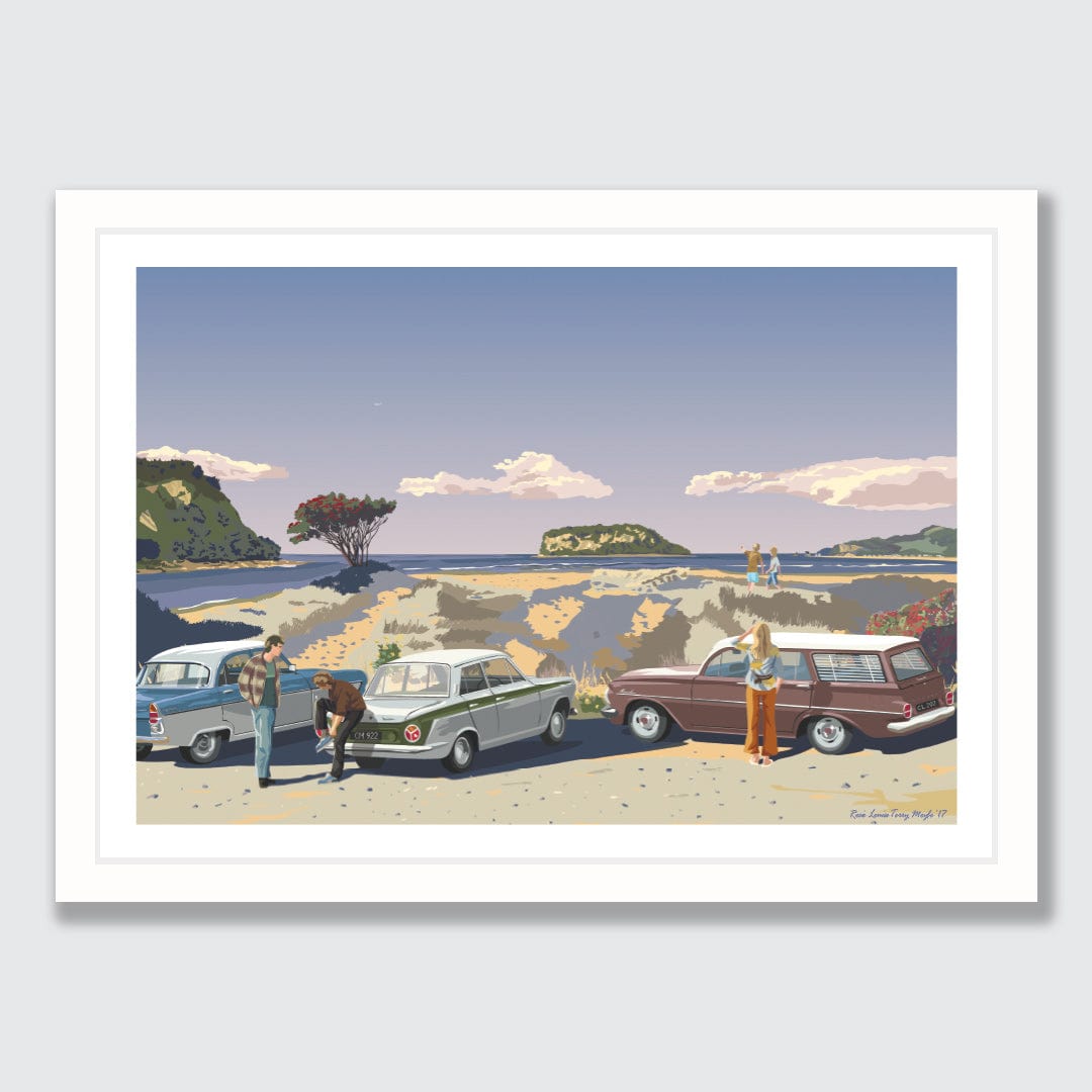 Whangamata Beach Golden Art Print by Rosie Louise & Terry Moyle