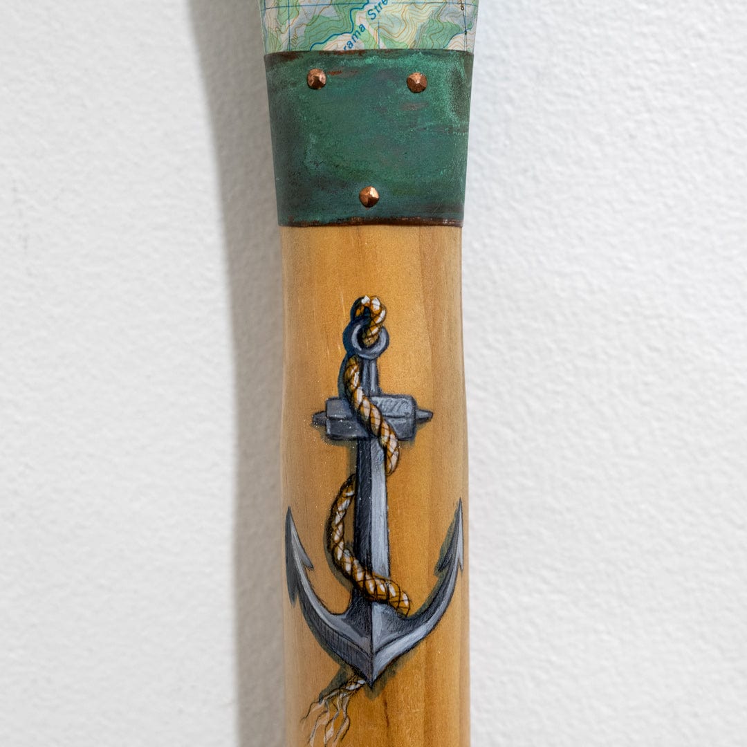 Little Blue Dinghy Original Oar by Justine Hawksworth
