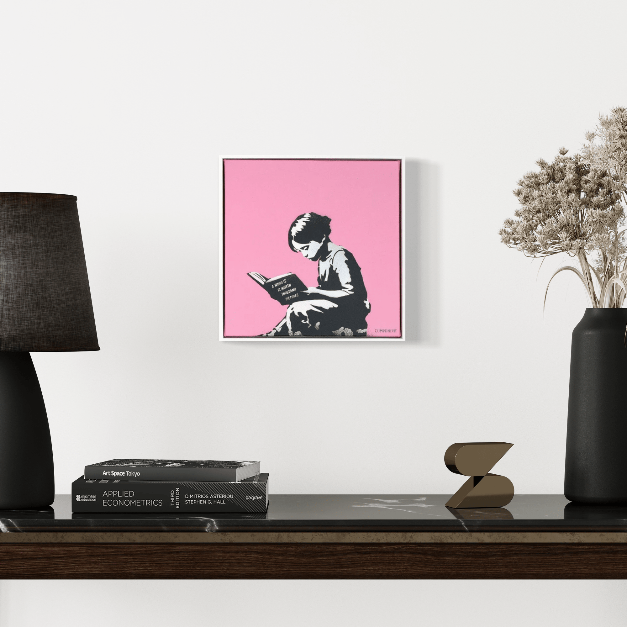A Word is Worth A Thousand Pictures Pink Original Painting by Component