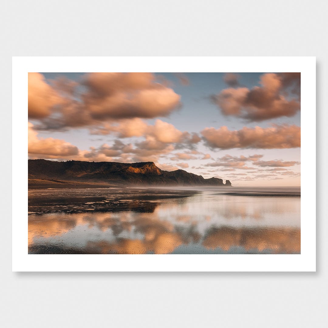 Afternoon Reflections - Bethells Beach Photographic Print by Mike Mackinven