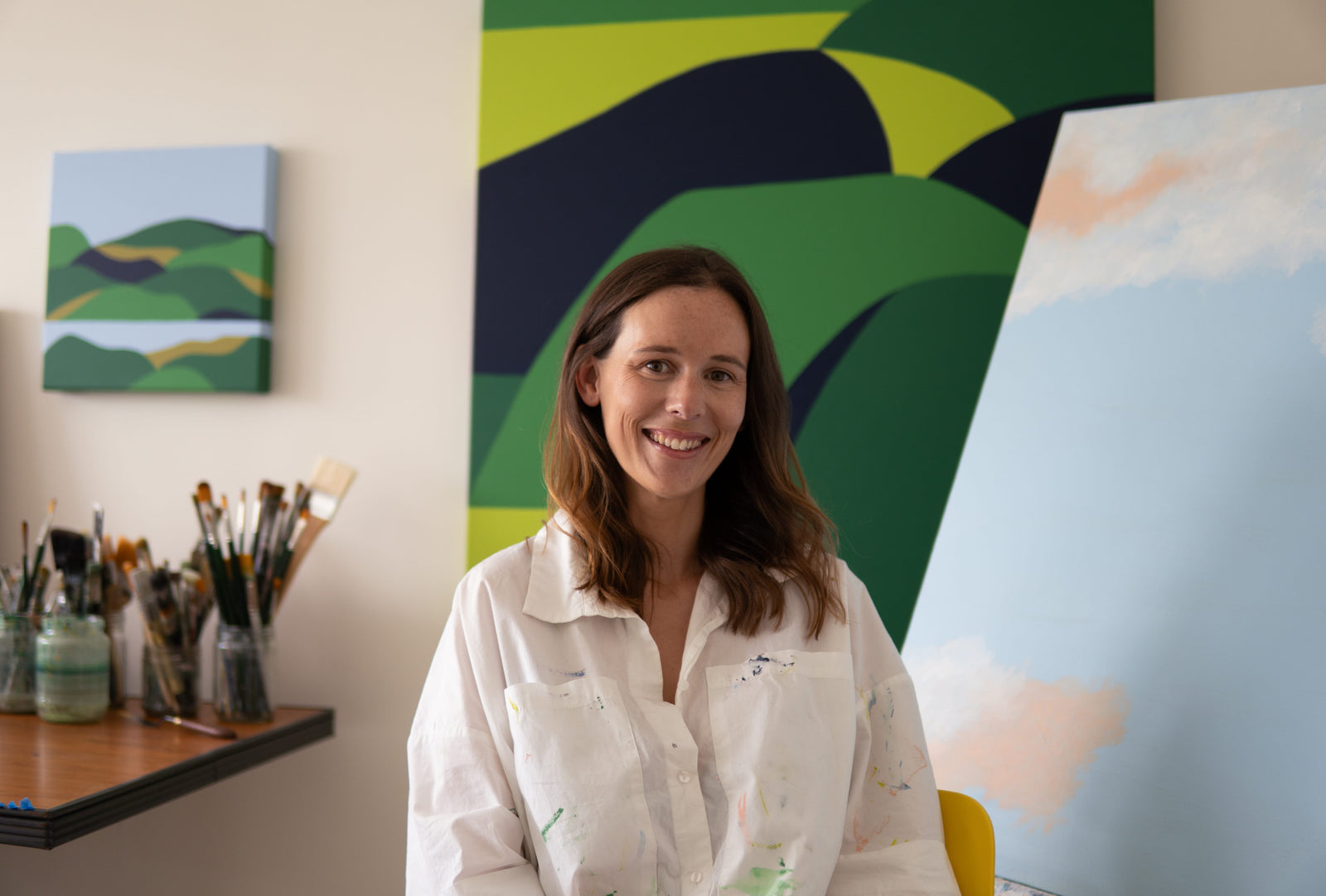 Alice Berry in her artist studio