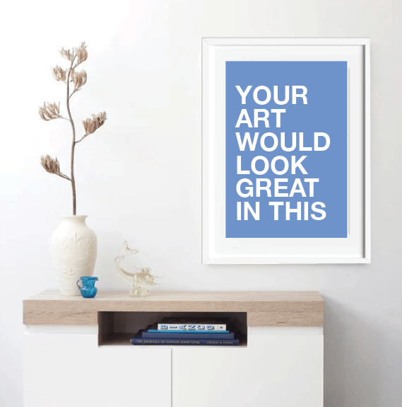 White Matted Art-Ready Frame