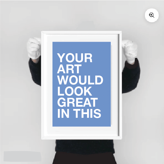 White Matted Art-Ready Frame