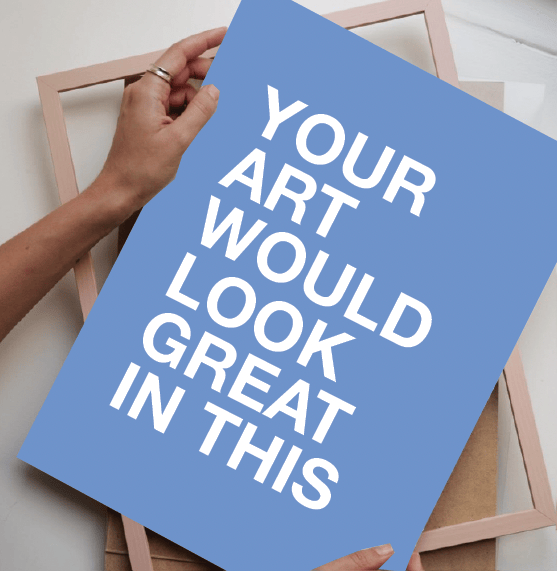 White Matted Art-Ready Frame