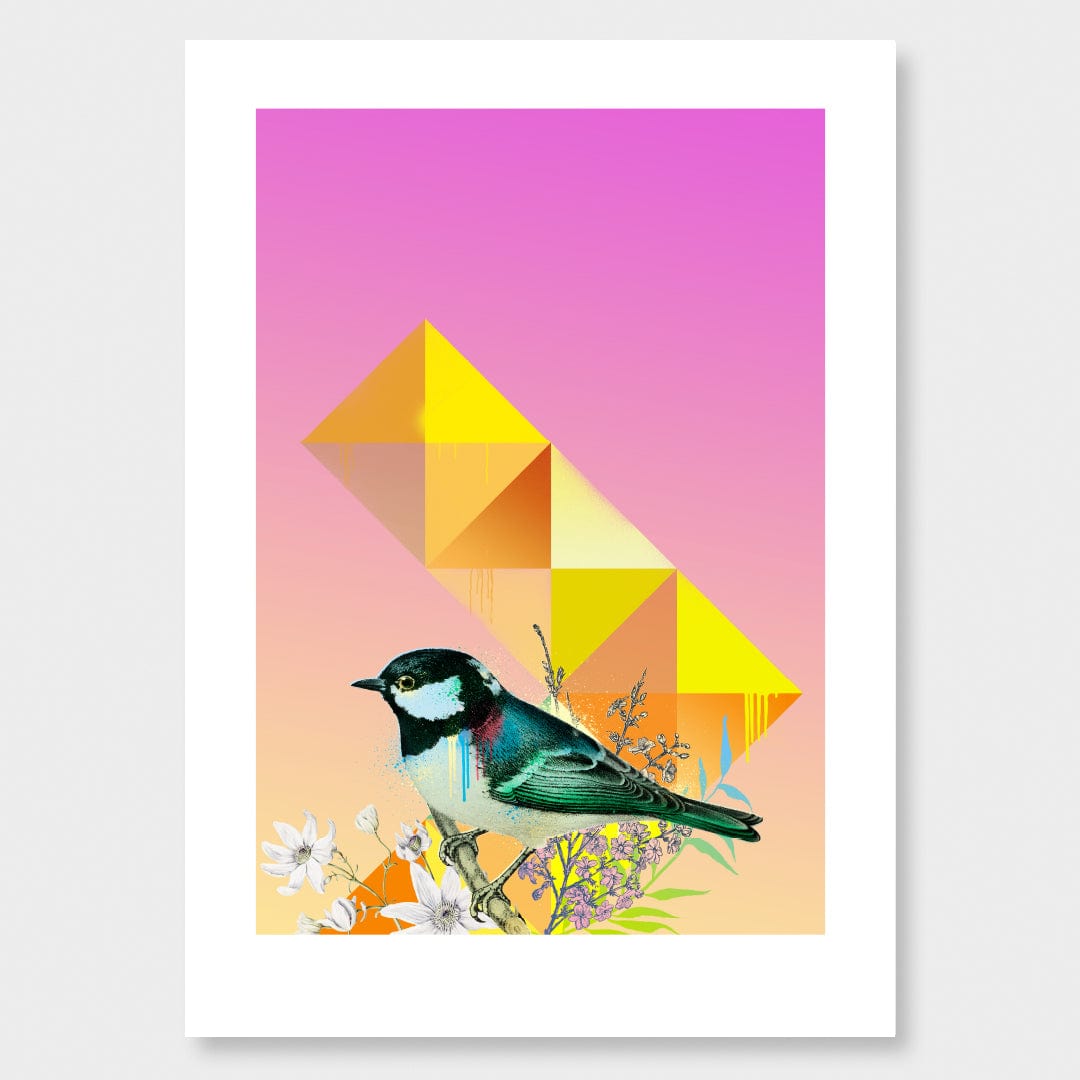 Bellbird in Geo Bloom Limited Edition Art Print by Component