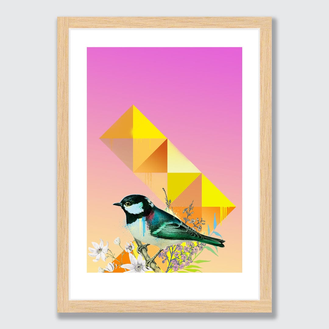Bellbird in Geo Bloom Limited Edition Art Print by Component