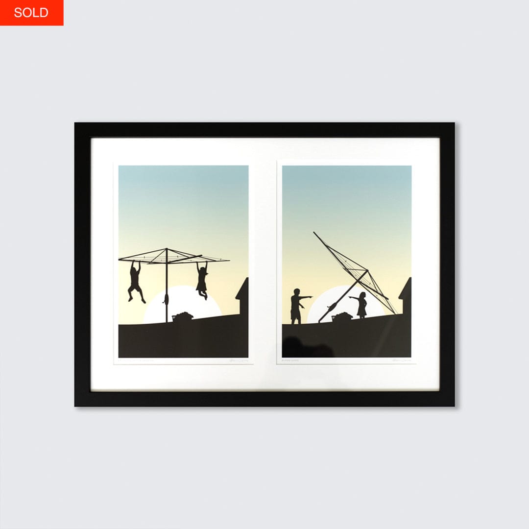 Bespoke Framed Duo Matted A4 Art Prints by Glenn Jones