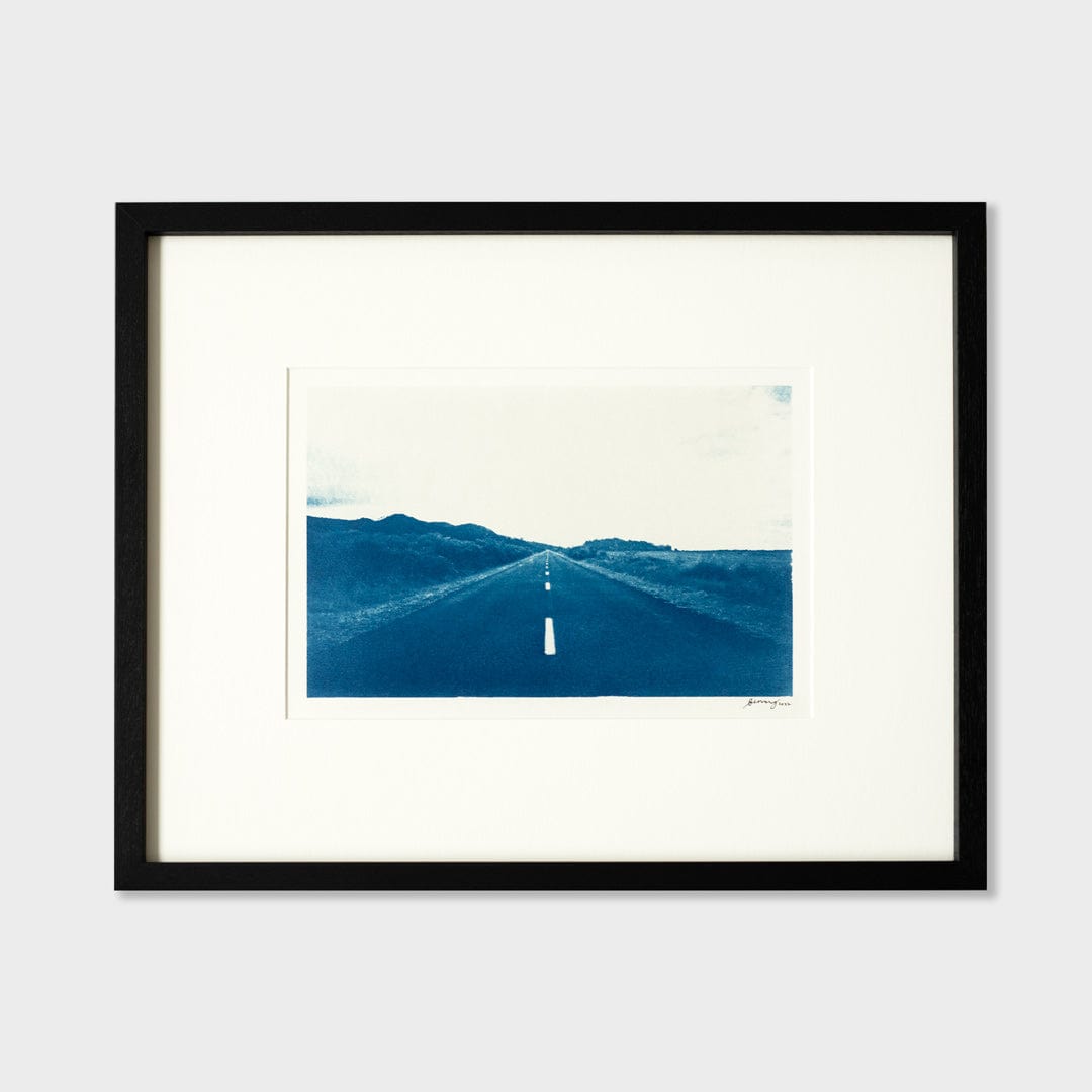Bespoke Framed A4 Whangapoua Cyanotype by Sophia Jenny