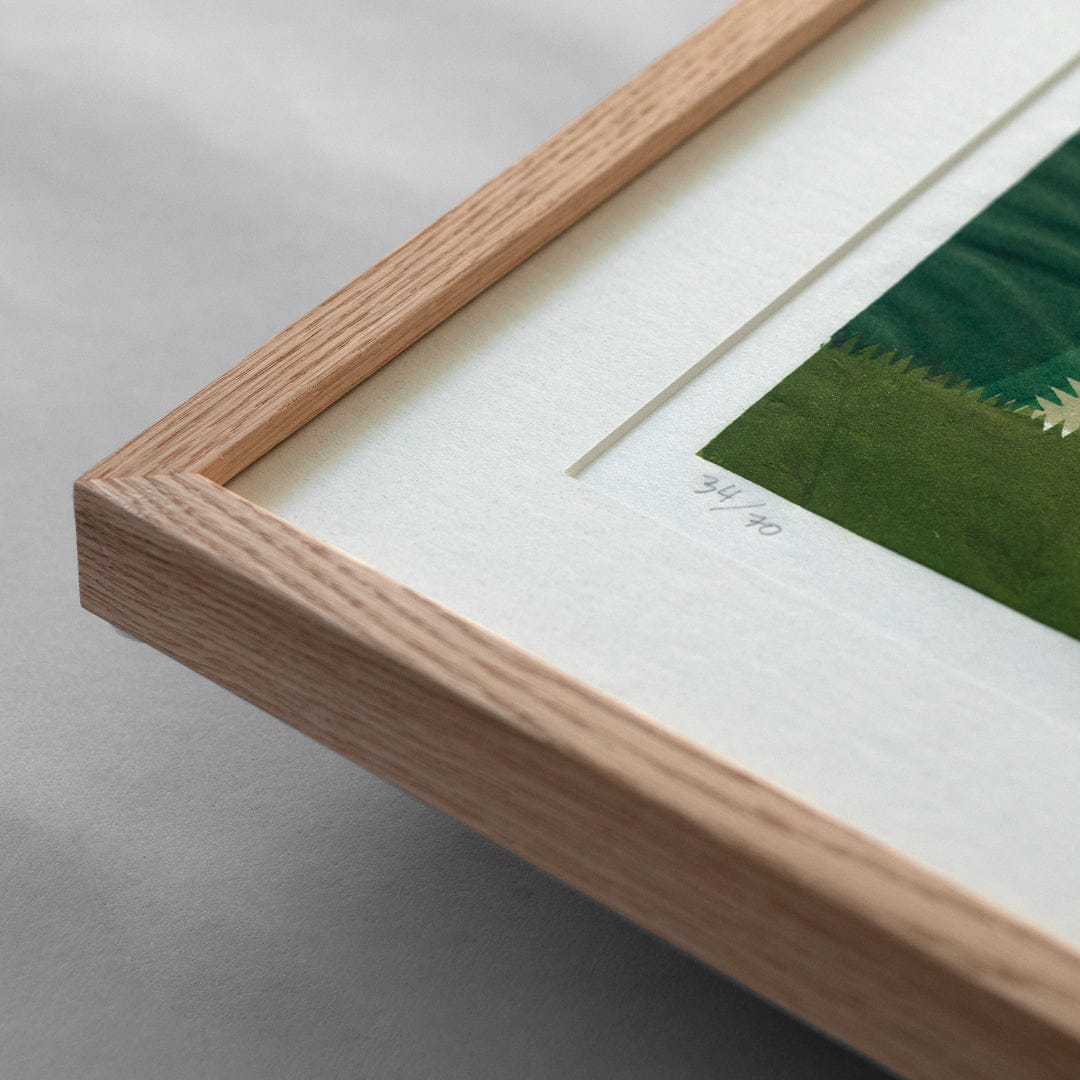 Bespoke Framed Castles Limited Edition Woodblock Print by Angus Collis