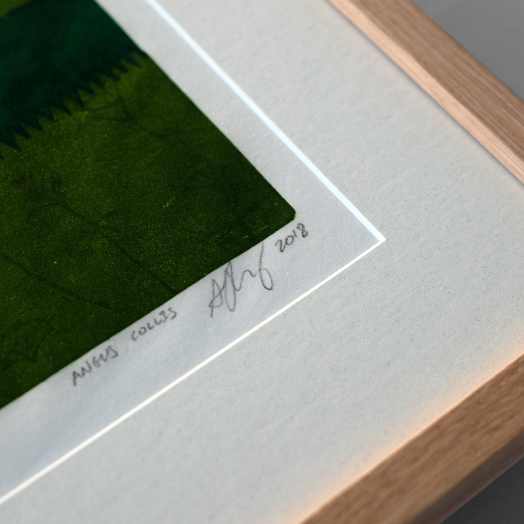 Bespoke Framed Castles Limited Edition Woodblock Print by Angus Collis