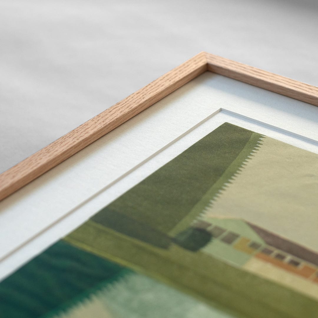 Bespoke Framed Castles Limited Edition Woodblock Print by Angus Collis