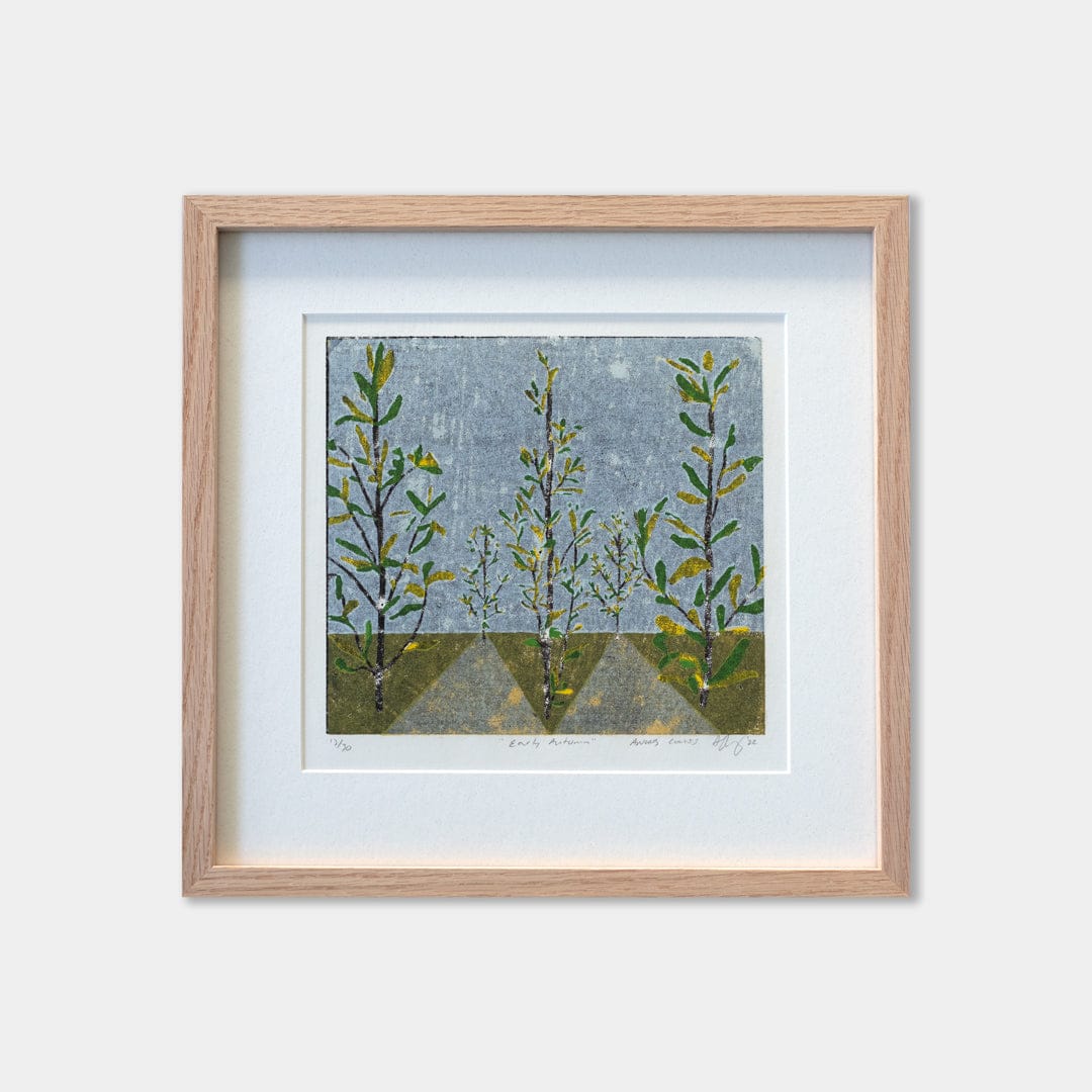 Bespoke Framed Early Autumn Limited Edition Woodblock Print by Angus Collis
