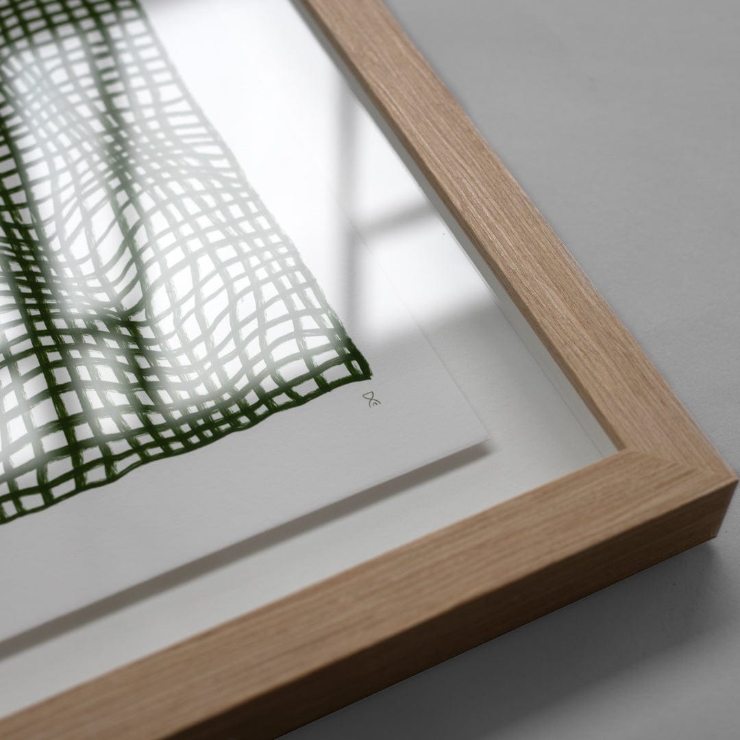 Bespoke Framed Olive Throw Art Print by Home Time