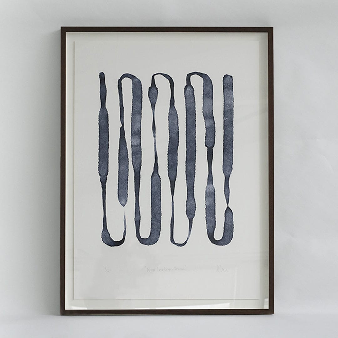 Bespoke Framed Wave Counting - Oneroa Limited Edition Art Print by Sarah Parkinson