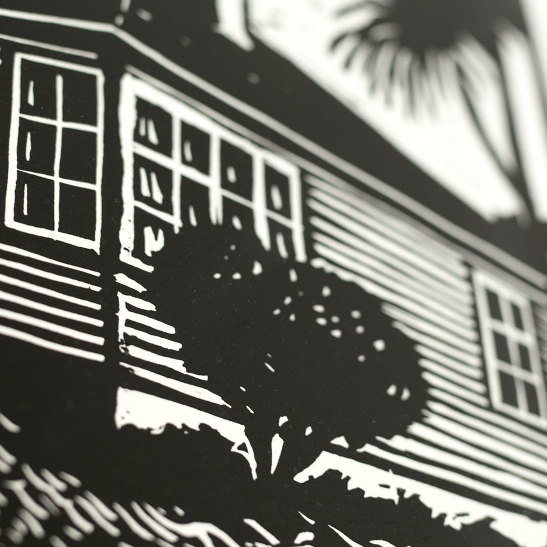 Bespoke State of Home III Linocut Reduction Print by Jackson Munn