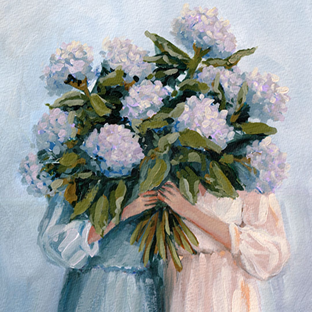 Blue Duo Art Print by Abbey Merso