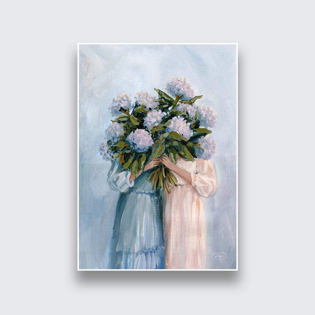 Blue Duo Art Print by Abbey Merso