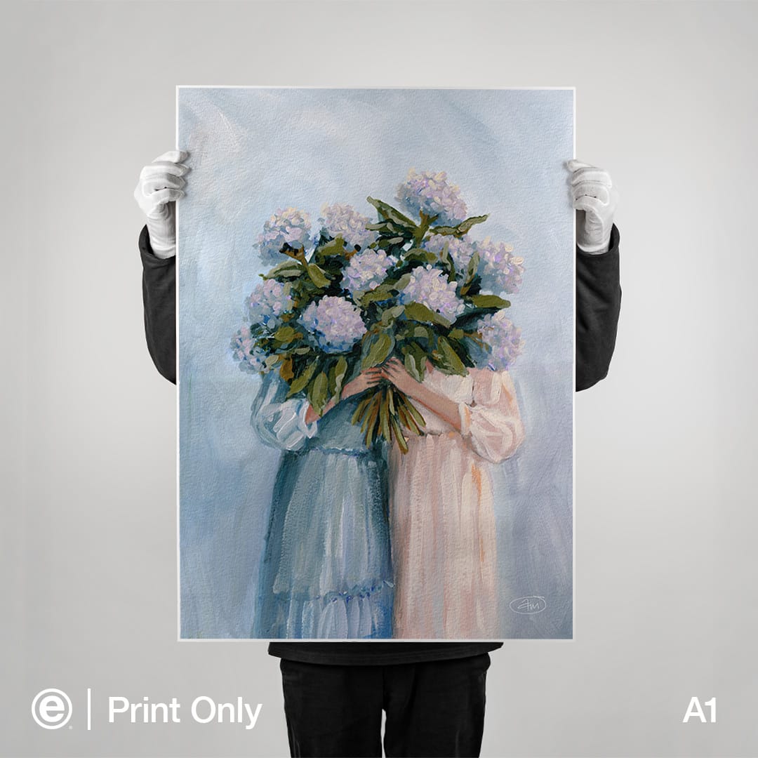 Blue Duo Art Print by Abbey Merso