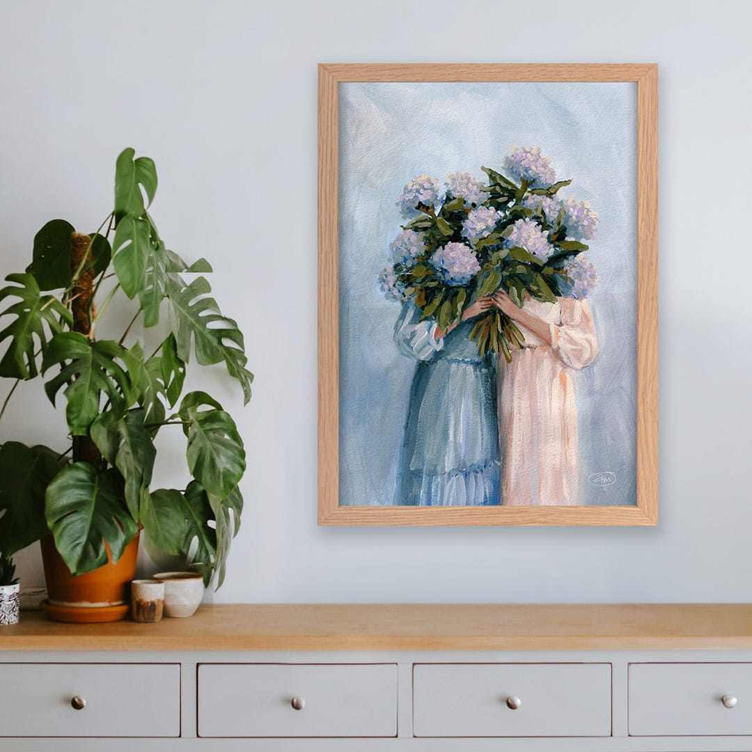 Blue Duo Art Print by Abbey Merso